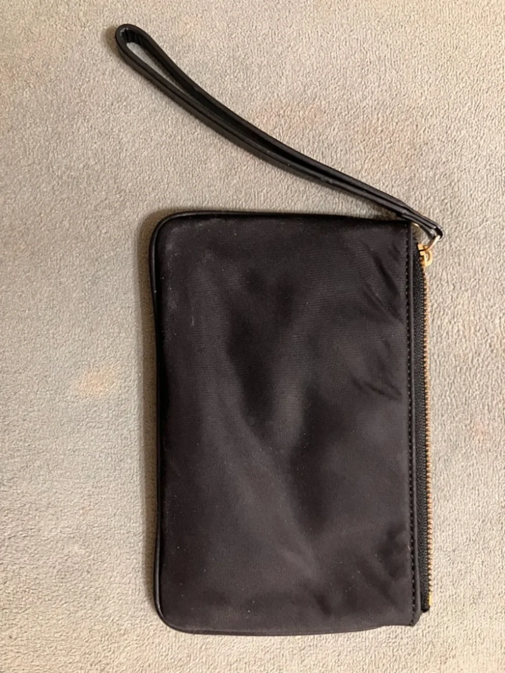 Kate Spade Black Wristlet Clutch with Cream Interior